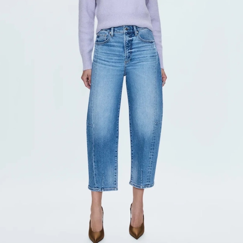 Pistola Eli High Rise Barrel Jeans Rhythm Vintage Blue Arched Leg P00016005QL 32